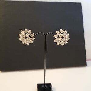 Coro vintage leaf leaves clip on earrings